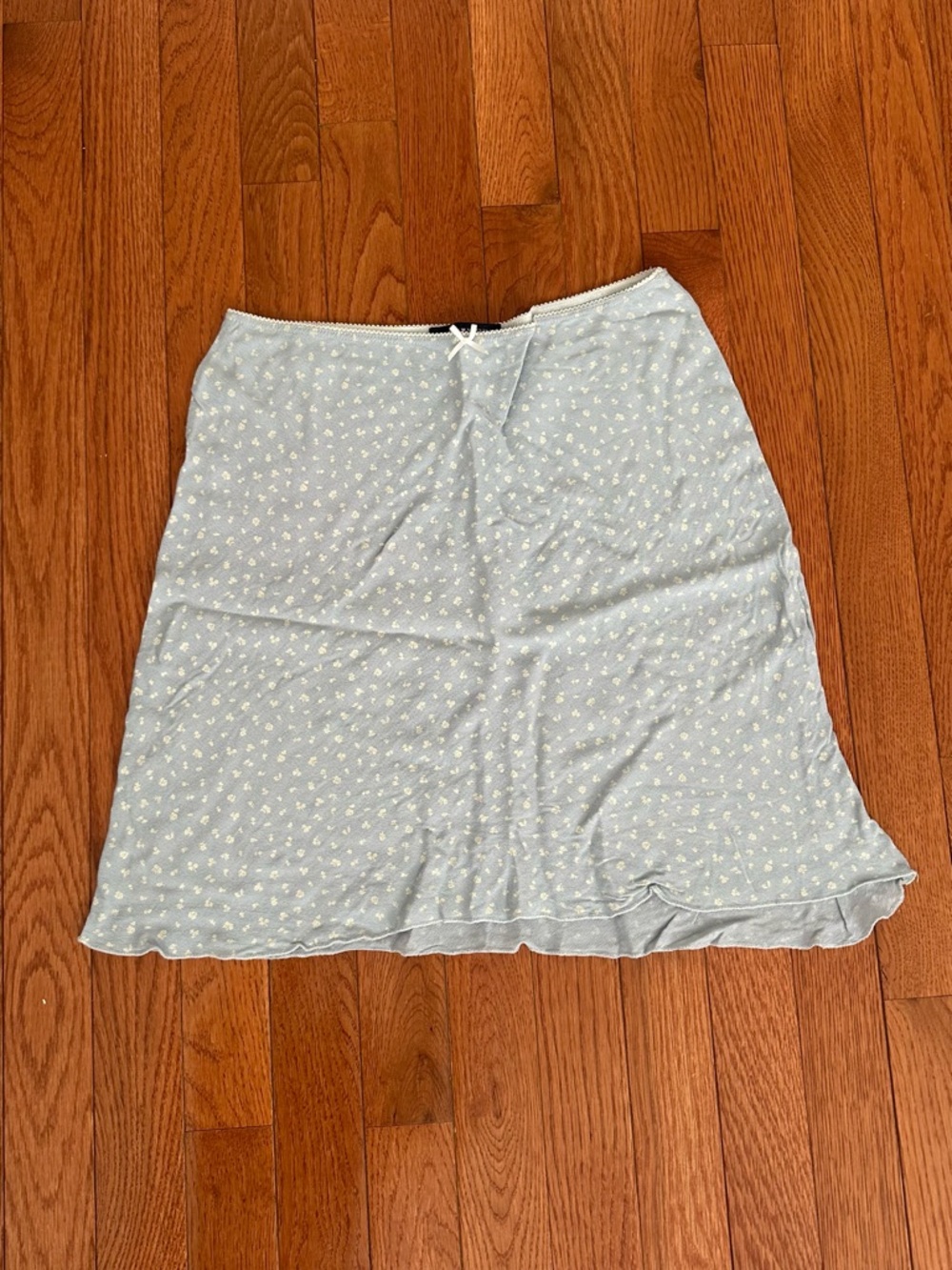 Brandy Melville Rare Light Blue Floral Midi Skirt